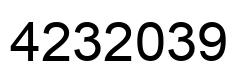 Number 4232039 black image