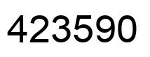 Número 423590 imagen negro