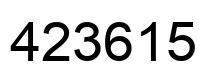 Number 423615 black image