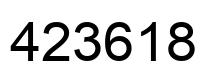 Number 423618 black image
