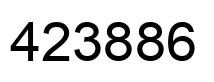 Number 423886 black image