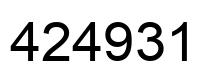 Number 424931 black image
