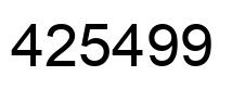 Number 425499 black image