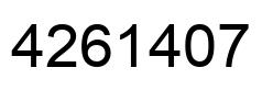 Número 4261407 imagen negro