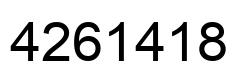 Número 4261418 imagen negro