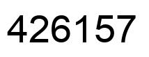 Número 426157 imagen negro