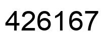 Número 426167 imagen negro