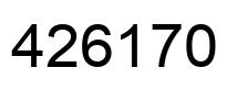 Número 426170 imagen negro