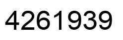 Number 4261939 black image