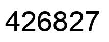 Number 426827 black image