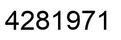 Number 4281971 black image