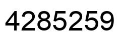Number 4285259 black image