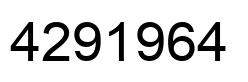 Number 4291964 black image