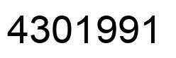 Number 4301991 black image