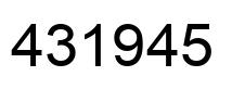 Número 431945 imagen negro