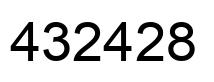 Número 432428 imagen negro