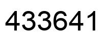 Number 433641 black image