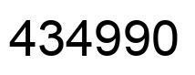 Número 434990 imagen negro