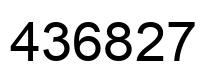 Number 436827 black image
