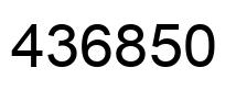 Número 436850 imagen negro