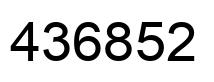 Número 436852 imagen negro