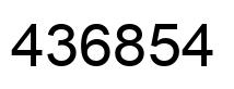 Número 436854 imagen negro
