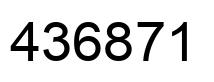 Número 436871 imagen negro