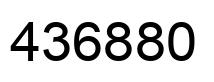 Number 436880 black image