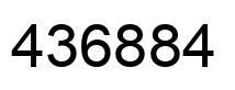 Number 436884 black image