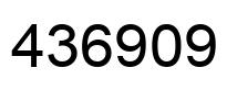 Number 436909 black image