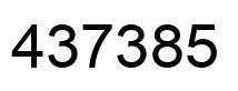 Number 437385 black image