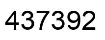 Number 437392 black image