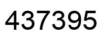 Number 437395 black image