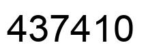 Number 437410 black image