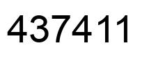 Number 437411 black image