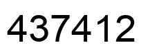 Number 437412 black image