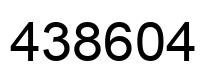 Número 438604 imagen negro