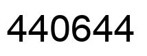 Number 440644 black image