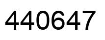 Number 440647 black image