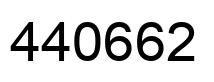 Number 440662 black image