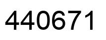 Number 440671 black image