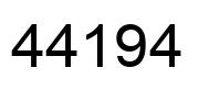 Number 44194 black image