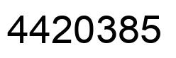 Number 4420385 black image