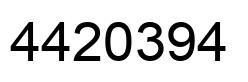 Number 4420394 black image