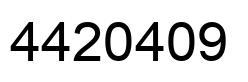 Number 4420409 black image