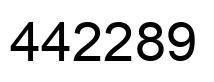 Number 442289 black image