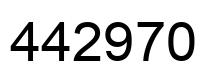 Number 442970 black image