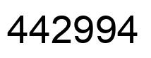 Number 442994 black image