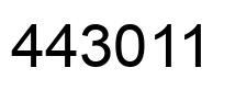 Number 443011 black image