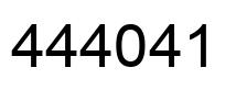 Number 444041 black image